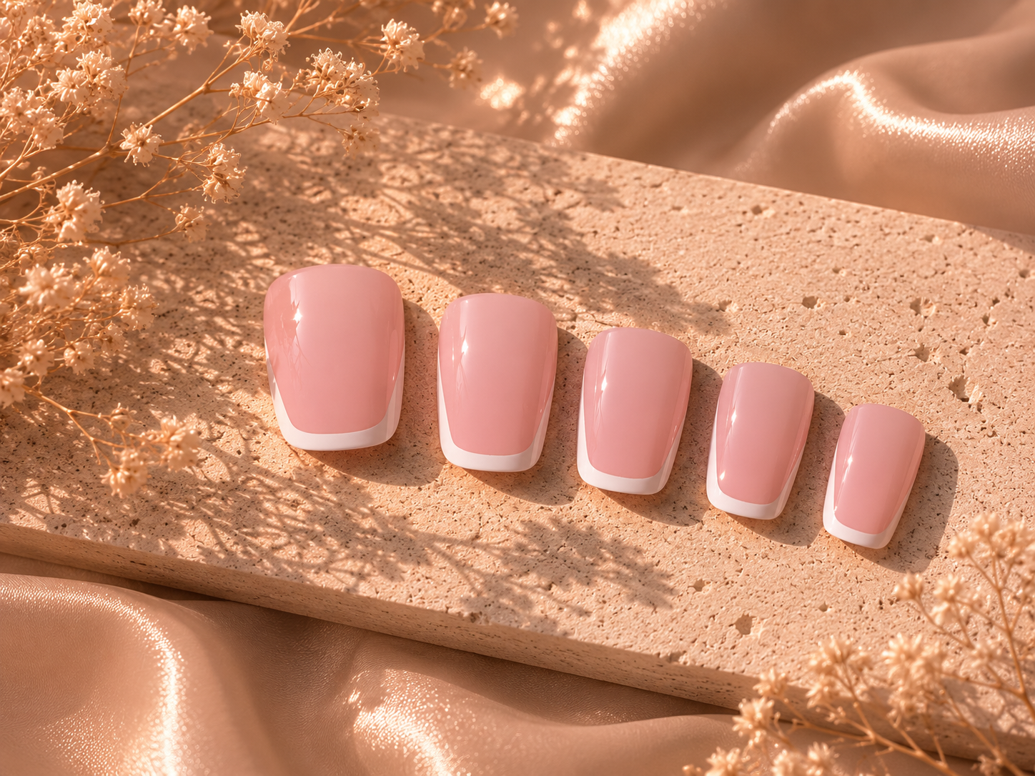 Blush Bliss – Short Square Press-On Nails
